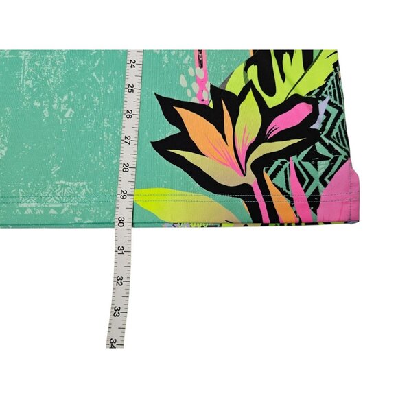 Sunday Swagger Tropical Polo Shirt Men's Large Colorful Green Performance Golf - Picture 12 of 12